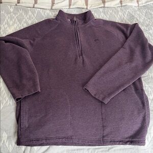 Travis Mathew Men's Zip Pullover Sweater - Purple